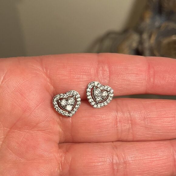 The Dainty Hearts stud 925 silver - Picture 4 of 8